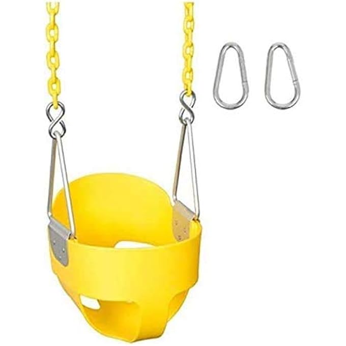 RAINBOW TOYS BABY SEAT FOR KIDS SAFETY YELLOW COLOR COLOR SET WITH CHAIN RW-13126Y - Image 1