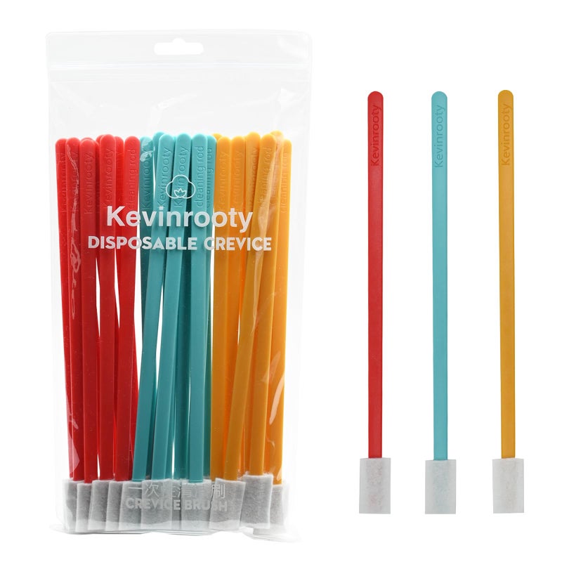 Kevinrooty 30PCS Disposable Crevice Cleaning Brush kit, Disposable Toilet Brush, Disposable Window Sill Cleaning, Keyboard Cleaning, Car Air Conditioner Cleaning (Color Mixing) - Image 1