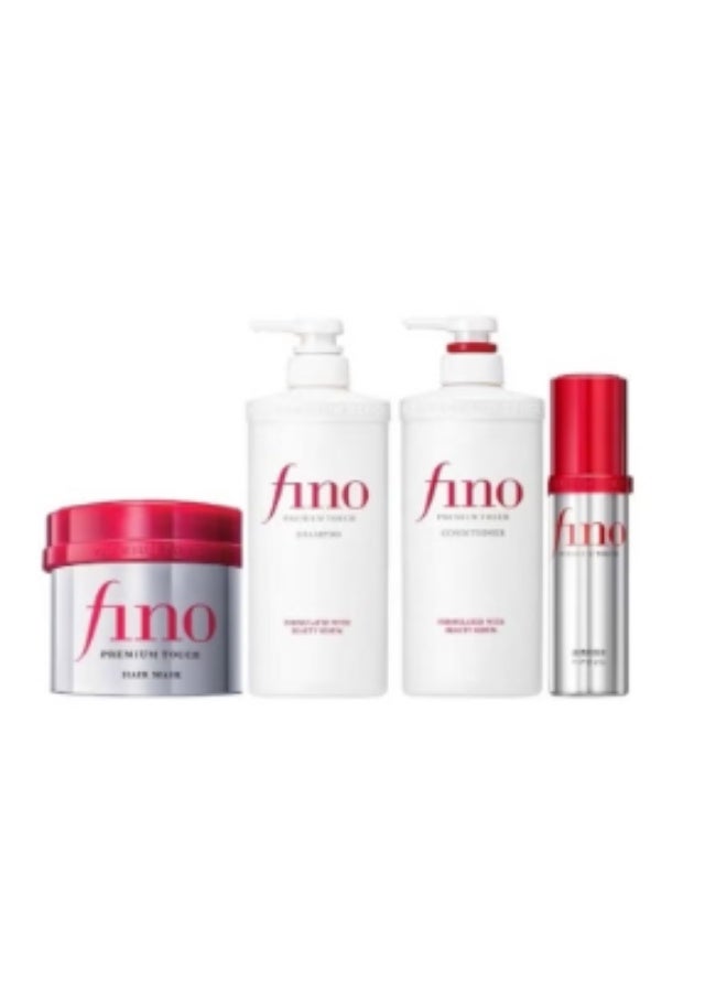 Fino Premium Touch Luxury Hair Care Set - Shampoo, Conditioner, Hair Mask, and Hair Oil - Dry Damaged Repair - Image 1