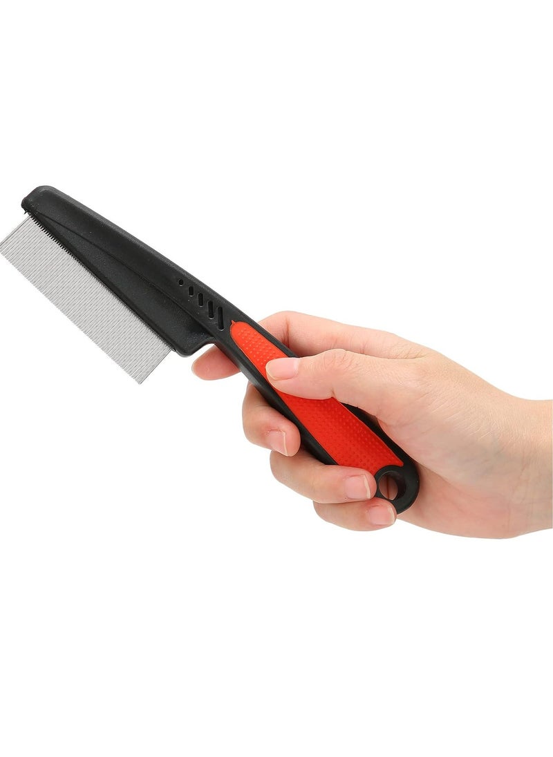 Oasisgalore - Stainless Steel Head Flea Lice Comb，Fine Tooth Comb Get Rid of Hair Nit, Hair Grooming Comb for Kids Adults Pets - Image 1