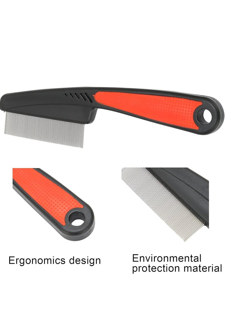 Oasisgalore - Stainless Steel Head Flea Lice Comb，Fine Tooth Comb Get Rid of Hair Nit, Hair Grooming Comb for Kids Adults Pets - Image 1