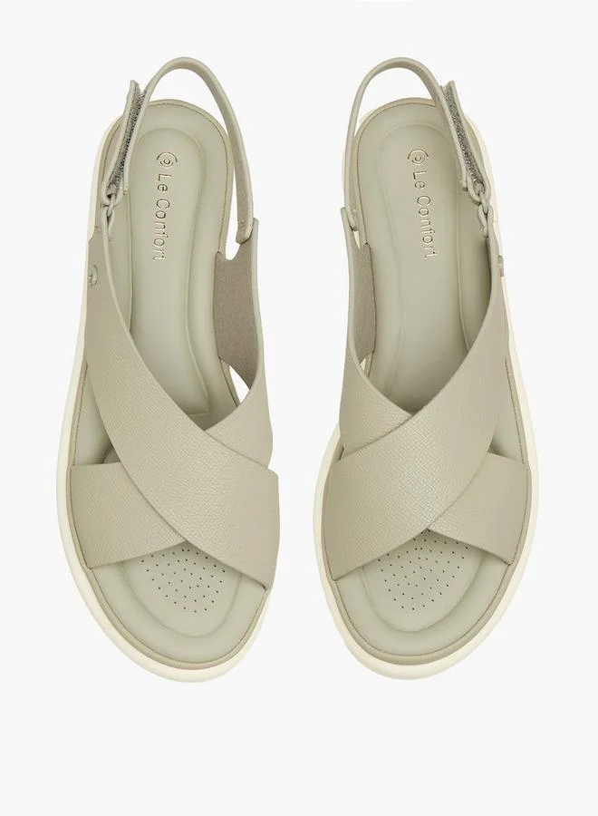 Le Confort Textured Hook & Loop Comfort Sandals