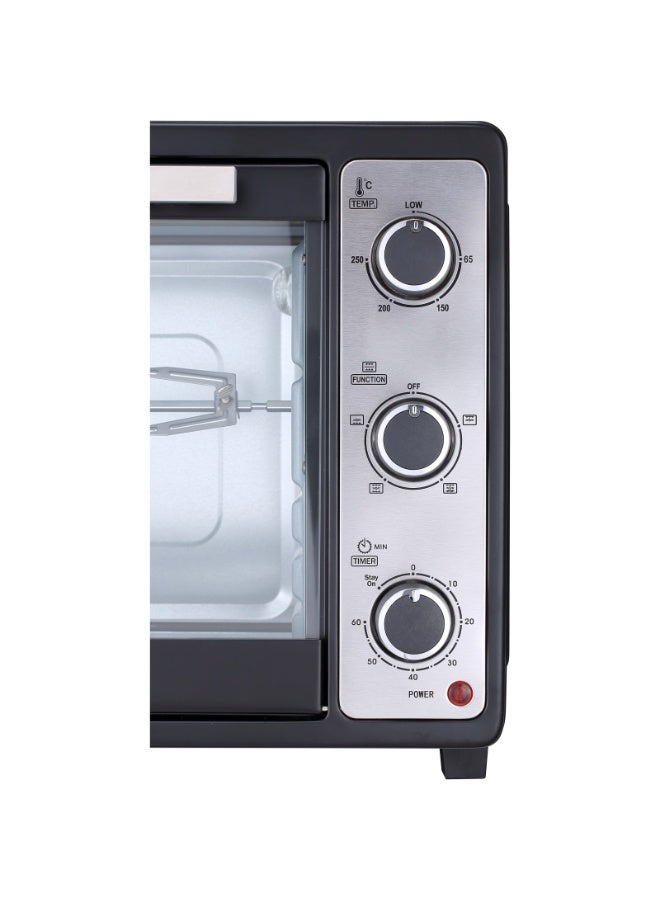 IDO Single Glass Toaster Oven 45 Liters, Black – TO45SG-BK - Image 2