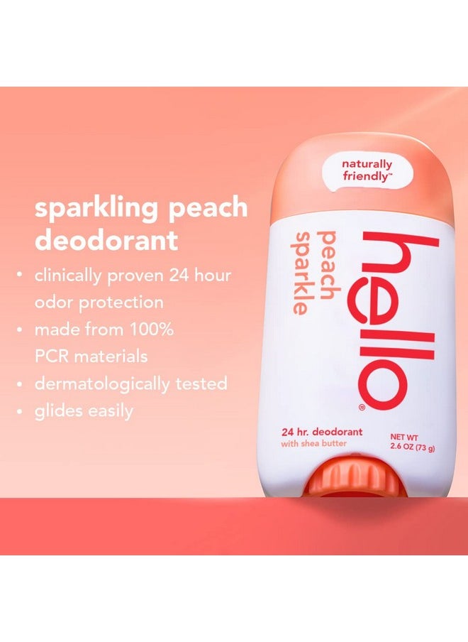 هالو مزيل العرق Hello Peach الخالي من الألومنيوم للنساء والرجال، برائحة طبيعية، تم اختباره من قبل أطباء الجلدية، خالٍ من صودا الخبز، خالٍ من البارابين، خالٍ من الصبغة، حماية من الرائحة لمدة 24 ساعة، (عبوة من قطعتين)  - Image 4
