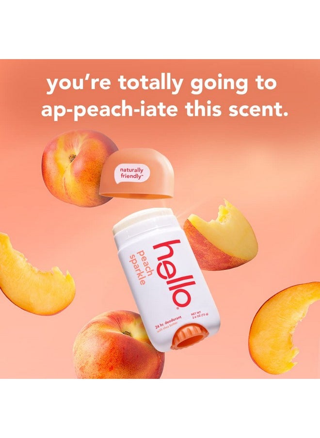 هالو مزيل العرق Hello Peach الخالي من الألومنيوم للنساء والرجال، برائحة طبيعية، تم اختباره من قبل أطباء الجلدية، خالٍ من صودا الخبز، خالٍ من البارابين، خالٍ من الصبغة، حماية من الرائحة لمدة 24 ساعة، (عبوة من قطعتين)  - Image 5