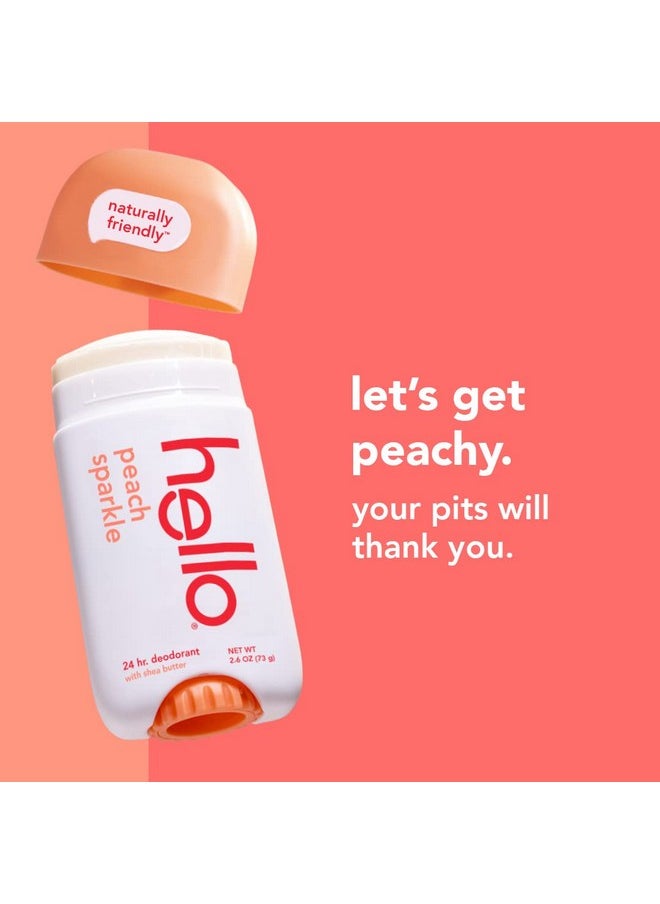 هالو مزيل العرق Hello Peach الخالي من الألومنيوم للنساء والرجال، برائحة طبيعية، تم اختباره من قبل أطباء الجلدية، خالٍ من صودا الخبز، خالٍ من البارابين، خالٍ من الصبغة، حماية من الرائحة لمدة 24 ساعة، (عبوة من قطعتين)  - Image 2