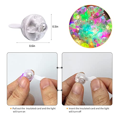 Aogist 100pcs Mutilcolor Balloon Lights, Long Standby Time Waterproof Mini Ball Light, Round LED Flash Lamp for Paper Lantern Balloon Party,Wedding,Birthday,Festival,New Year and Christmas Decorative - Image 5