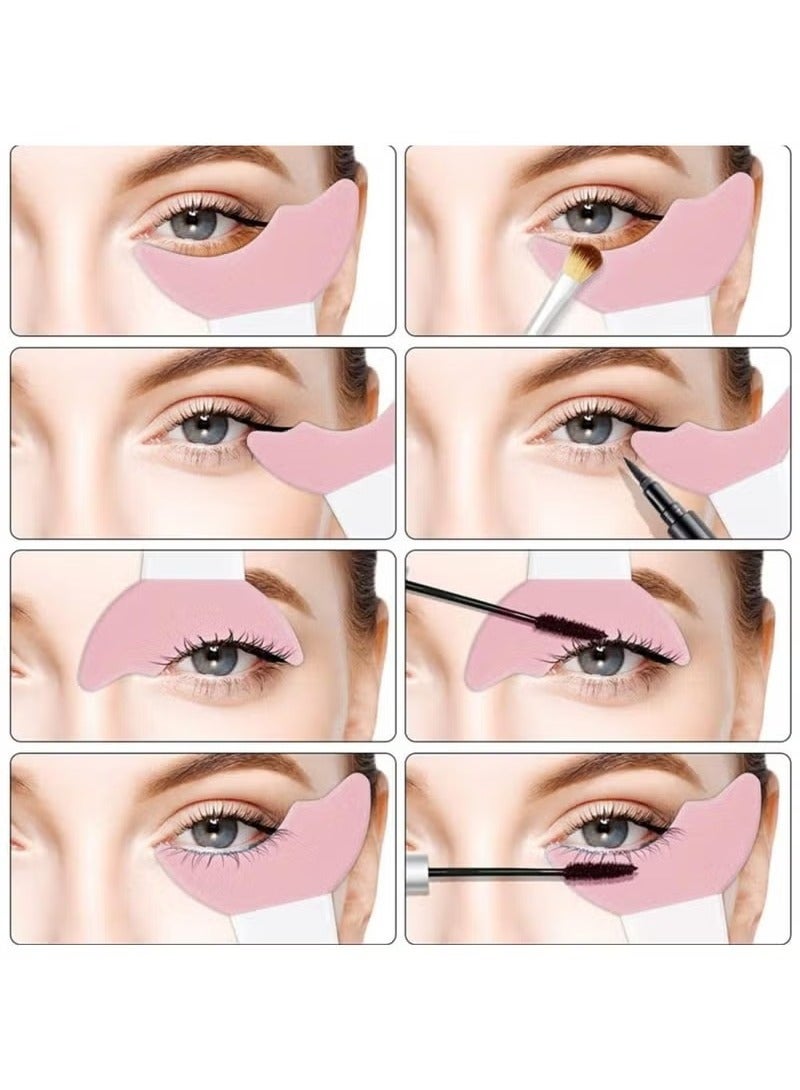 Arabest Multi functional Eye Makeup Stencil Mascara Shield Guard Applicator Eyelash Pads Eyeliner Eyeshadow Applicator Aid Tool Reusable Eyeliner Eyeshadow Guide Tool for Women, Beginners - Image 2