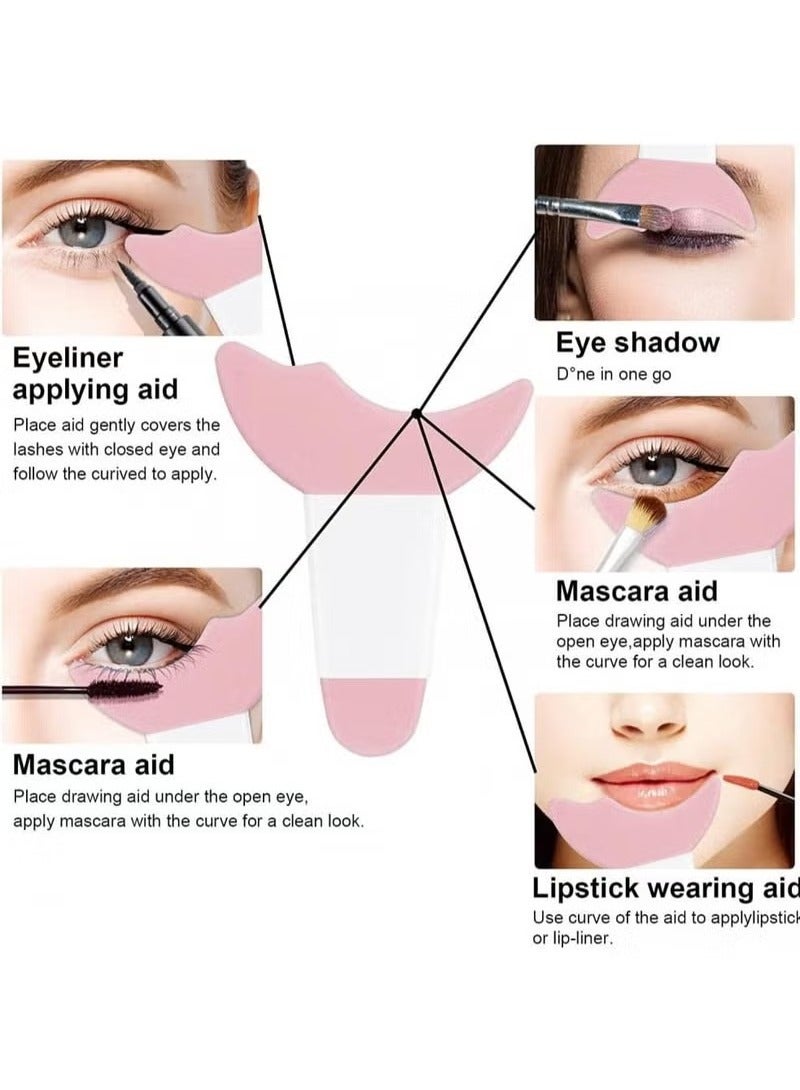 Arabest Multi functional Eye Makeup Stencil Mascara Shield Guard Applicator Eyelash Pads Eyeliner Eyeshadow Applicator Aid Tool Reusable Eyeliner Eyeshadow Guide Tool for Women, Beginners - Image 5