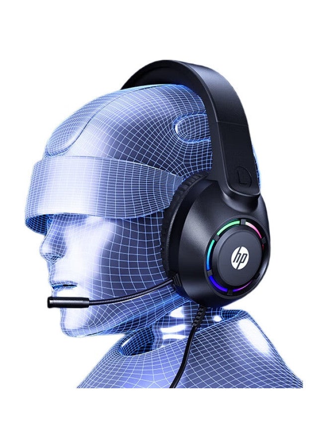 Hp Wired Headphones With Noise Cancellation, Stereo Surround Sound For Gaming, Study And Entertainment, Universal, With Microphone And Usb Interface - Image 3