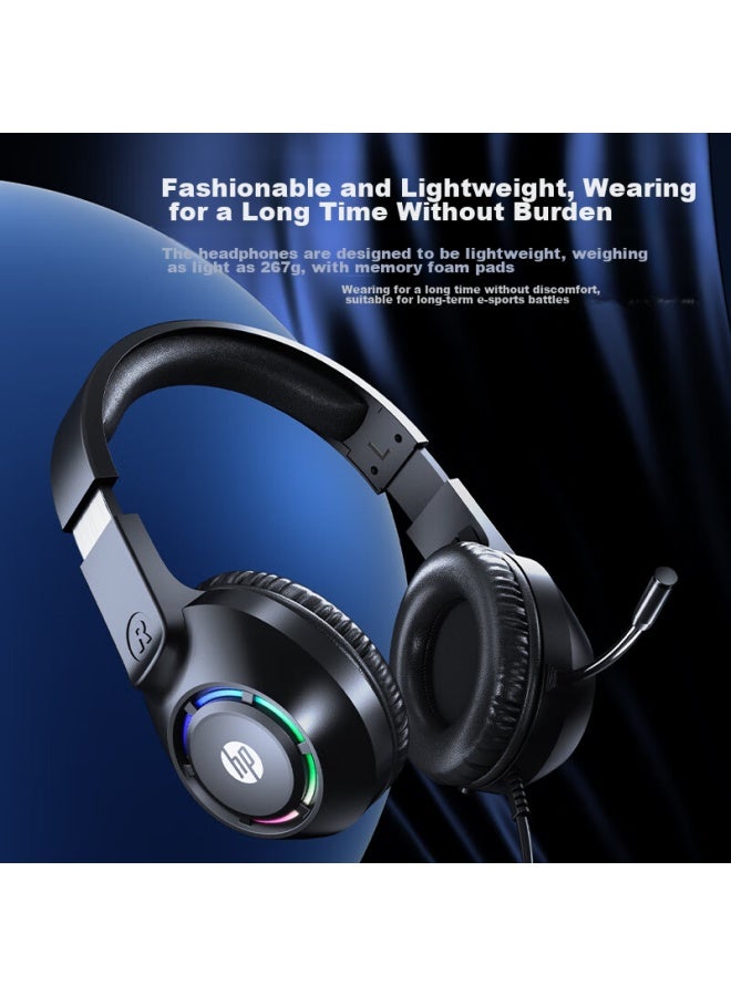 Hp Wired Headphones With Noise Cancellation, Stereo Surround Sound For Gaming, Study And Entertainment, Universal, With Microphone And Usb Interface - Image 3