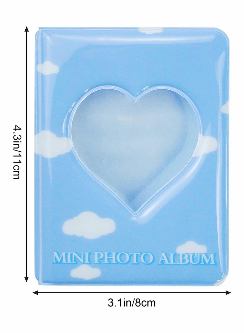 SYOSI 3 Inch Mini Photo Album Heart Hollow Card Binder Kpop Holder For Collecting Picture Name ID Business Cards Photos Camera 40 Pockets  - Image 5