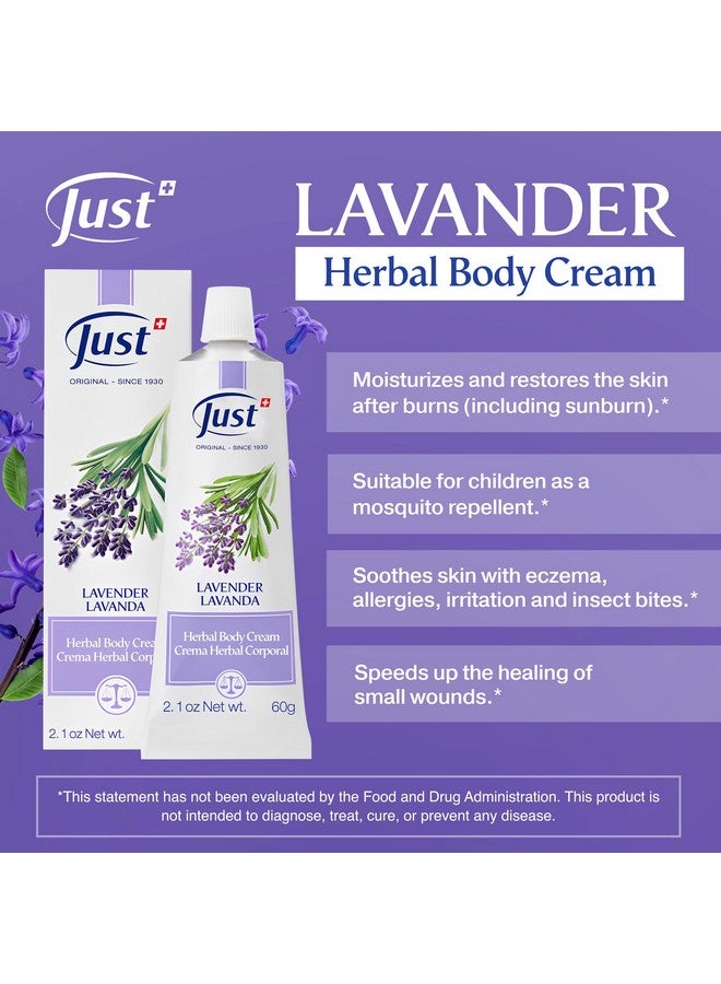 SwissJust Swiss Just Lavender Cream 60Ml. Herbal Cream With Lavender Oil Witch Hazel. - Image 3