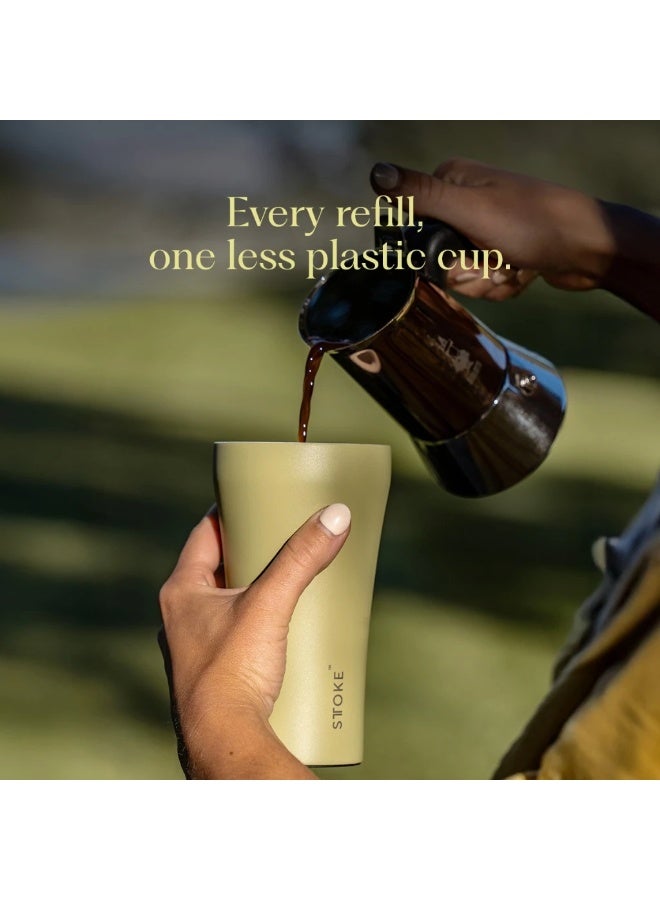 STTOKE Ceramic Insulated Leakproof Tumbler Bottle - 350ml/12oz | Commuter Cup Earth Series(Bondi Blue) - Image 2