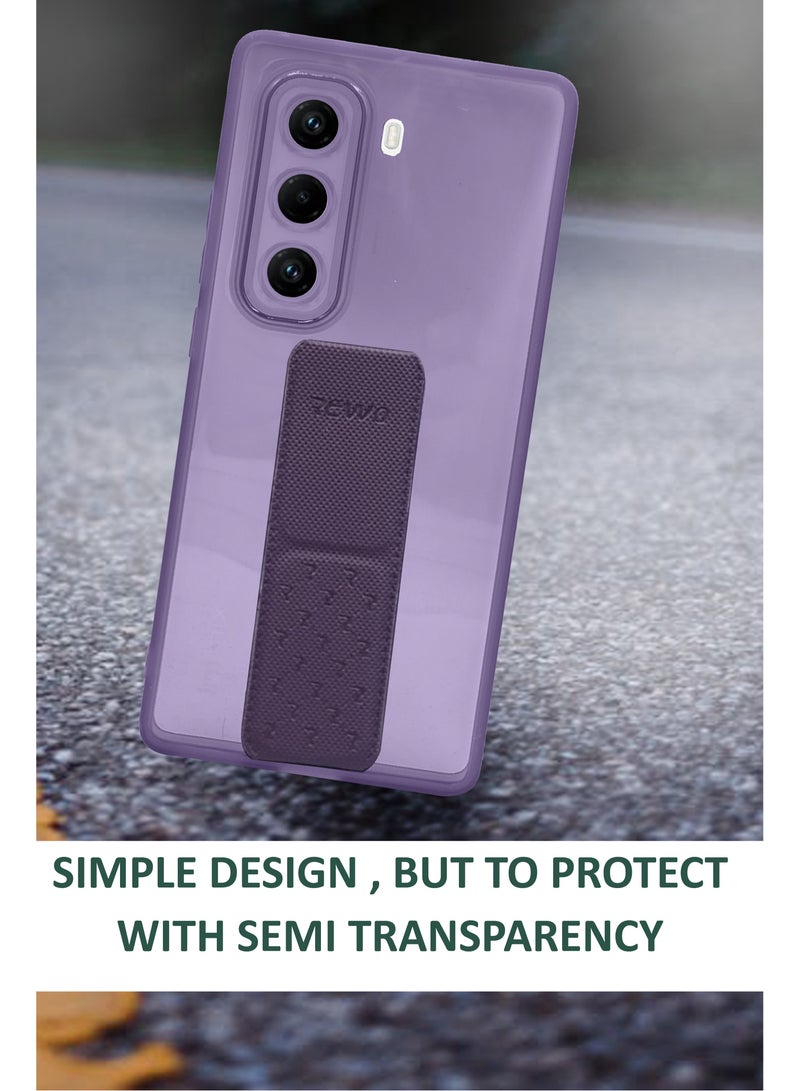 For Infinix Hot 50 Pro Plus - Cool Glossy Coluorful Semi Transparent Well Protected Silicone Case - Violet - Image 2
