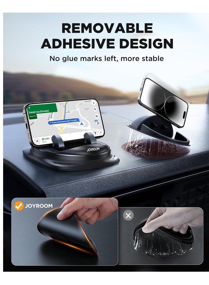 Y&D Dashboard Phone Holder Car, [Adjustable Spring Design] Non-Slip Pad for Car 360° Rotatable Silicone Mount, Desk Stand Compatible with iPhone, Android, GPS  - Image 5