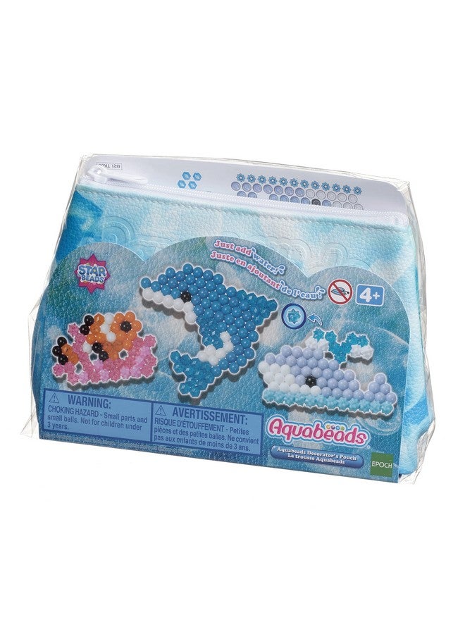 Aquabeads Decorator's Pouch, Complete Arts & Crafts Bead Kit for Children with DIY Purse - Bubbly Blue Sea Life Theme - Image 2