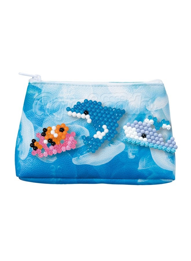 Aquabeads Decorator's Pouch, Complete Arts & Crafts Bead Kit for Children with DIY Purse - Bubbly Blue Sea Life Theme - Image 1