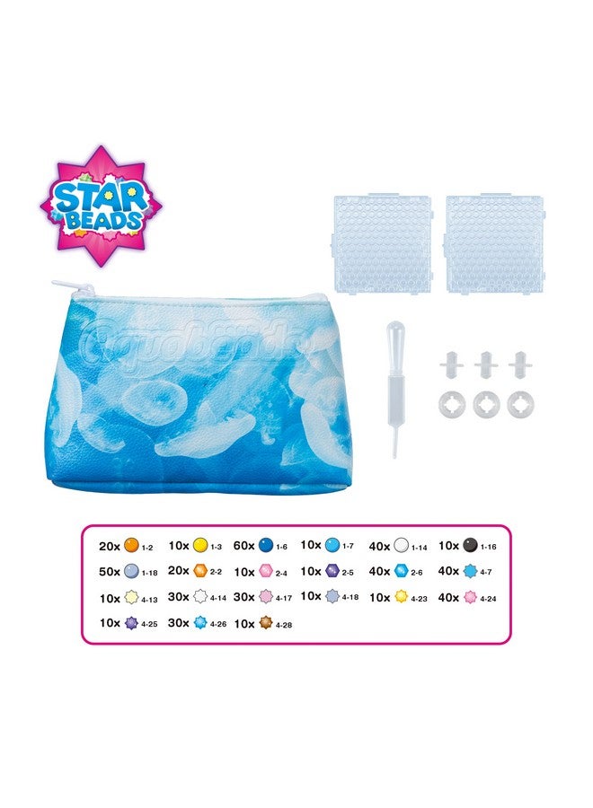 Aquabeads Decorator's Pouch, Complete Arts & Crafts Bead Kit for Children with DIY Purse - Bubbly Blue Sea Life Theme - Image 3