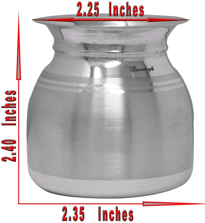 PRD CARATCAFE Pure Silver Pot for Ghee PotOilSugar Table Servings with Lid Spoon Health Safe Hallmark Certified NT WT 8590 Grams - Image 5