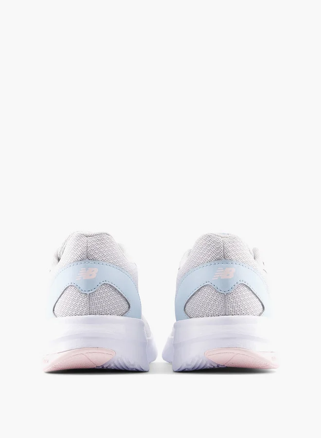 New Balance Girls' Logo Print Lace-Up Sports Shoes