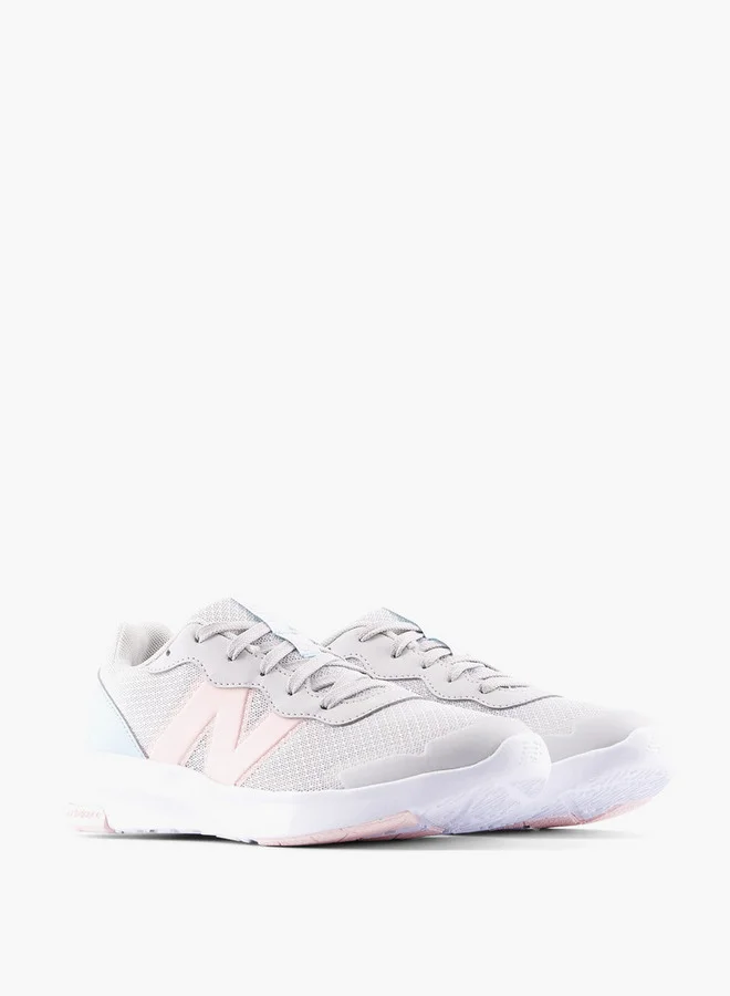 New Balance Girls' Logo Print Lace-Up Sports Shoes