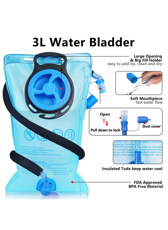Lunidry Insulated Hydration Pack Backpack with 3L BPA Free Leak-Proof Water Bladder, Keep Liquids Cool for Up to 5 Hours, Daypack for Hiking, Running, Cycling, Hunting, Climbing - Image 5