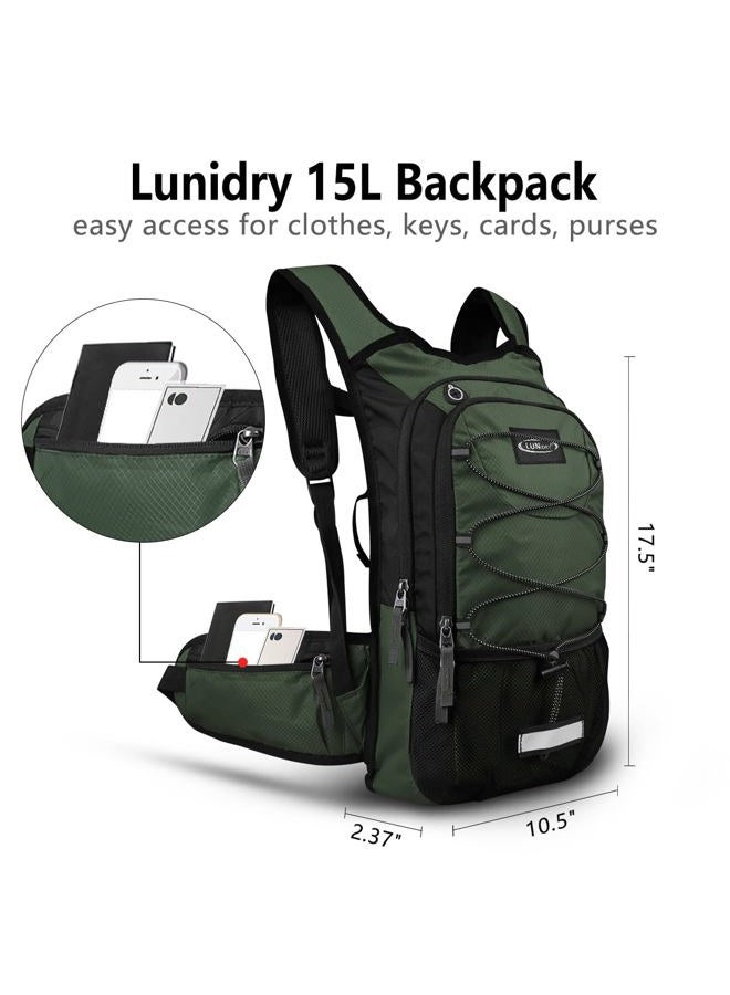 Lunidry Insulated Hydration Pack Backpack with 3L BPA Free Leak-Proof Water Bladder, Keep Liquids Cool for Up to 5 Hours, Daypack for Hiking, Running, Cycling, Hunting, Climbing - Image 2