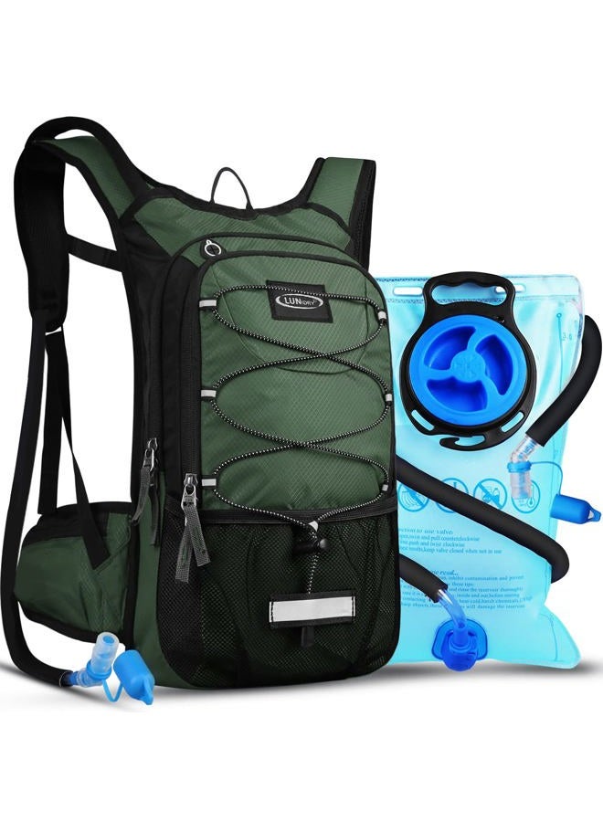 Lunidry Insulated Hydration Pack Backpack with 3L BPA Free Leak-Proof Water Bladder, Keep Liquids Cool for Up to 5 Hours, Daypack for Hiking, Running, Cycling, Hunting, Climbing - Image 1