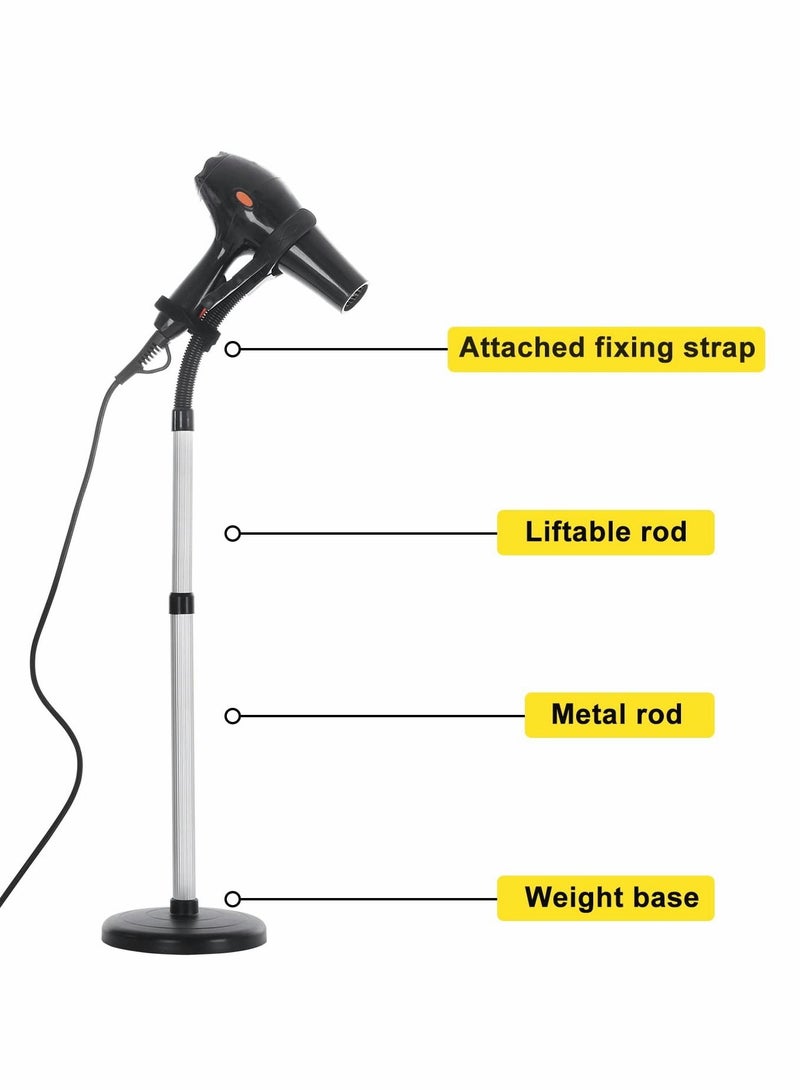 Excefore Adjustable Hair Dryer Stand, Blow Dryer Stand 360 Degree Rotating Hair Dryer Holder Stand Metal Hands-Free Hairdryer Holder for Bathroom, Vanity, Makeup Room - Image 4