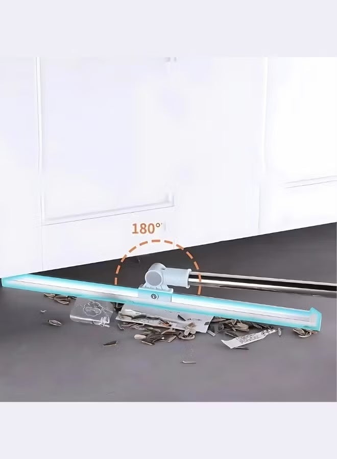 ممسحة أرضيات من مطاط السيليكون بمقبض طويل، منظف نوافذ ودش مزود بأعمدة من الفولاذ المقاوم للصدأ قابلة للتمديد والتعديل لتنظيف أرضيات الحمامات الزجاجية - Image 3