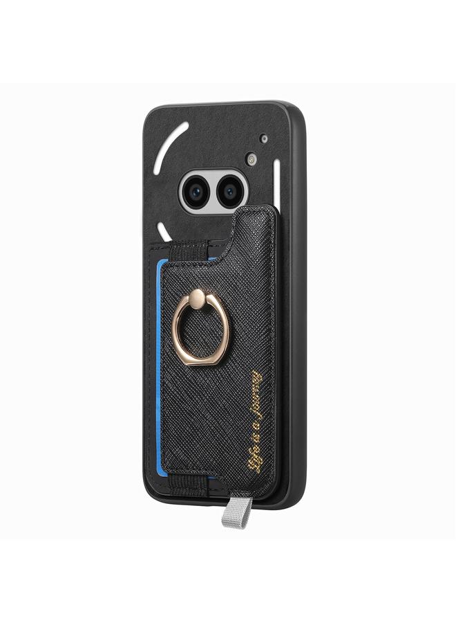 اس-توب جراب لهاتف Nothing Phone 2a Retro Magsafe Cross من الجلد مع حامل للبطاقات وحقيبة للهاتف - Image 2