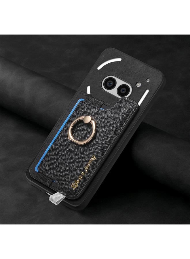 اس-توب جراب لهاتف Nothing Phone 2a Retro Magsafe Cross من الجلد مع حامل للبطاقات وحقيبة للهاتف - Image 5