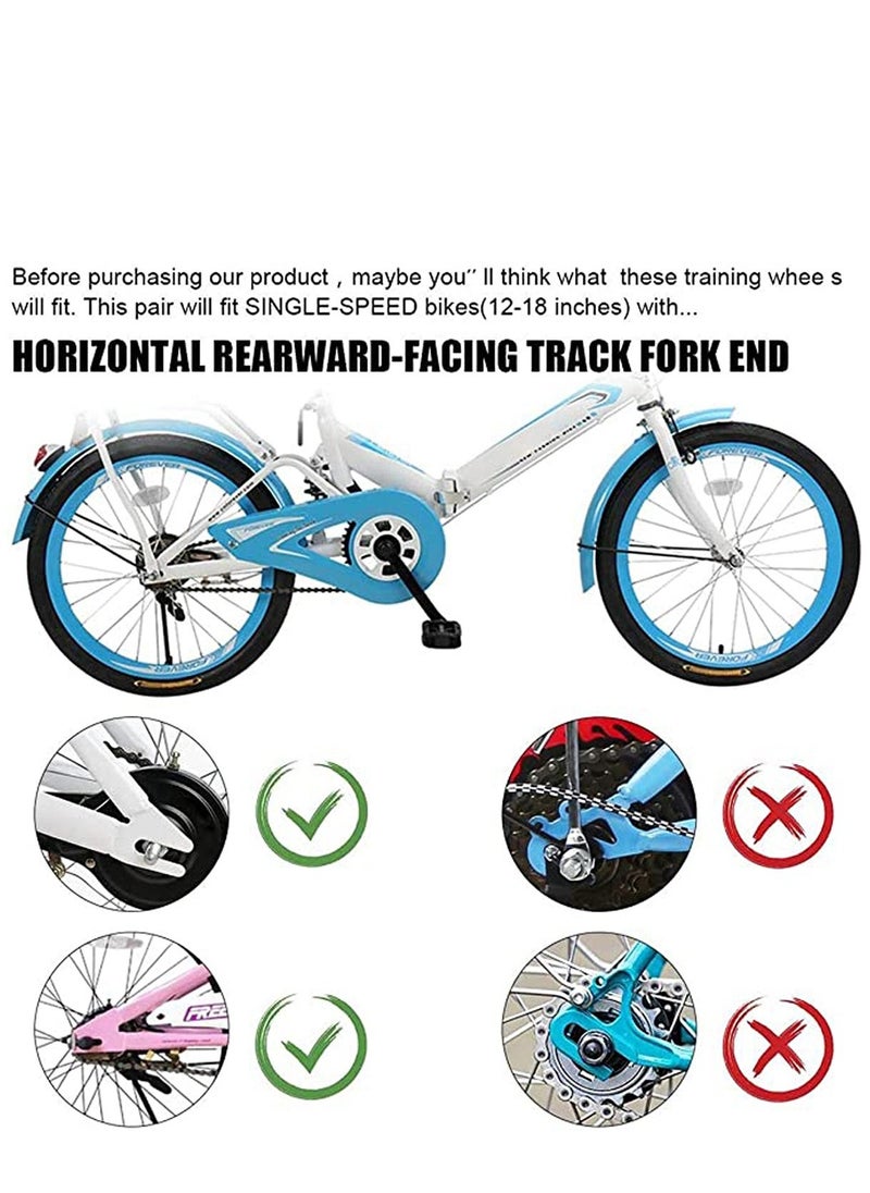 Generic Bicycle Training Flash Wheels, Children's Bike Stabilizers Support Wheels Bike Steel Frame for 12 14 16 18 20 Inch Kids Riding Safety Equipment  - Image 5