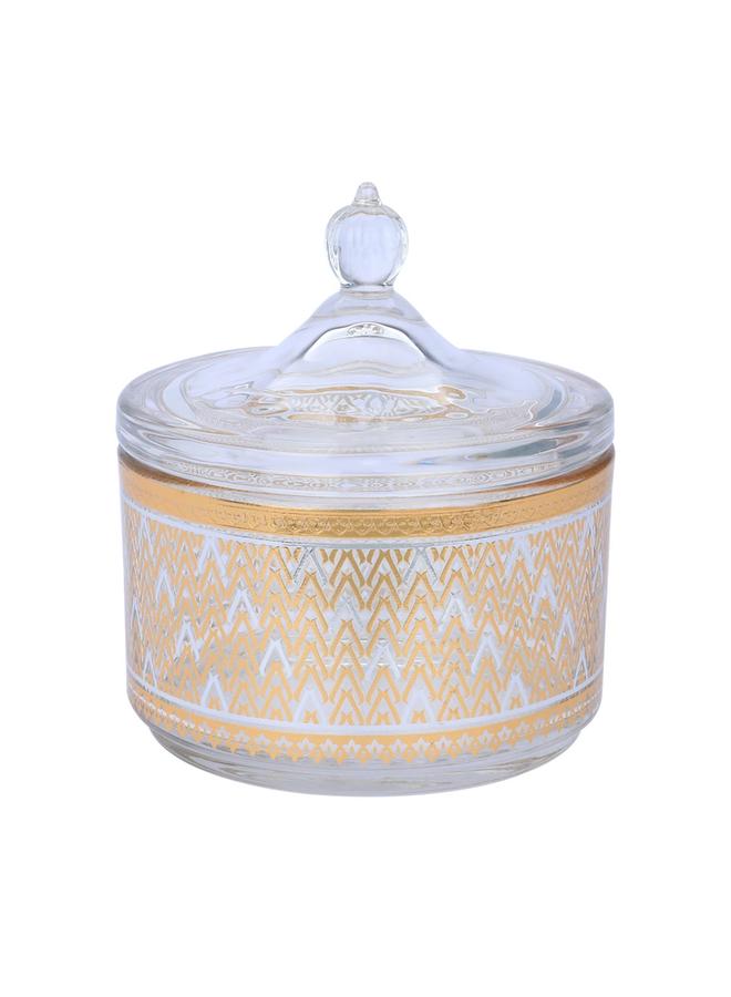 السيف  طقم بيالات شاي وقهوة زجاجي 26 قطعة ذهبي - Image 3