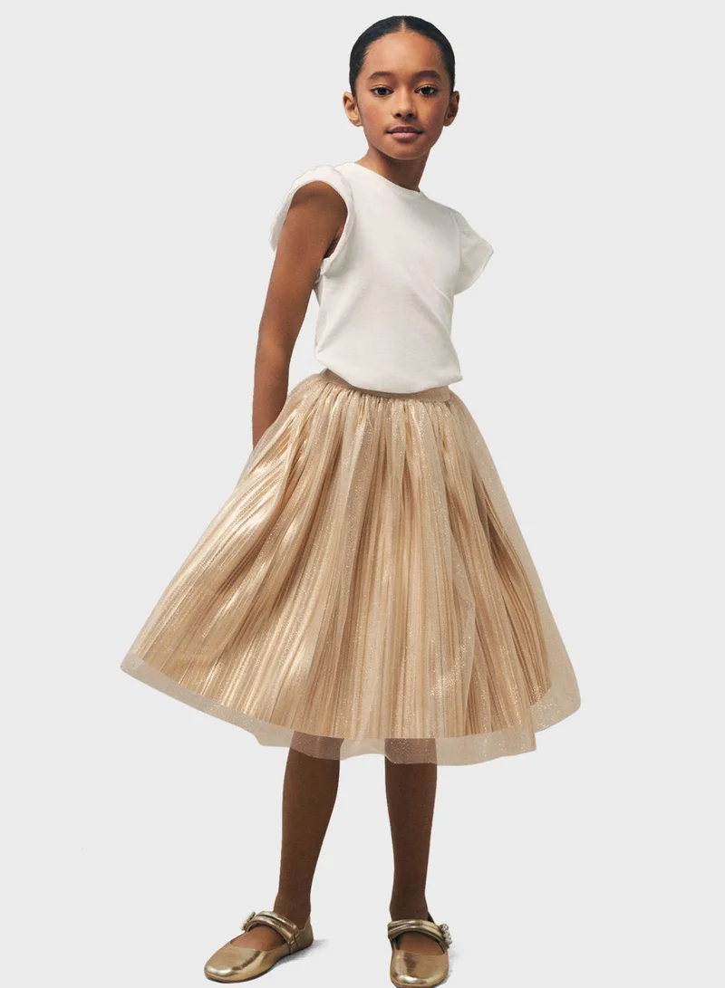 MANGO Kids Pleated Skirt