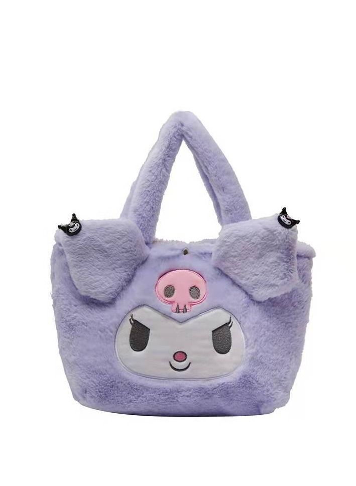 Kuromi Cute Girl Plush Bag Handbags for School 3D Kawaii Animal Cartoon Schoolbag for Girl Bookbag School Supplies - Image 1