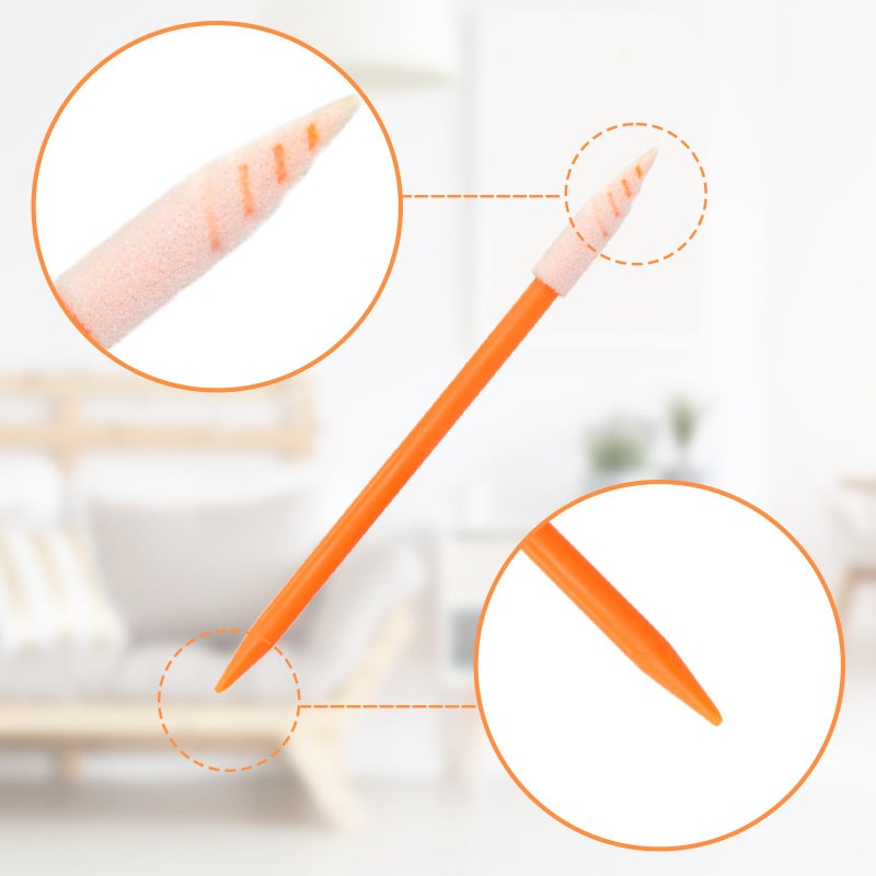 Wellgler's Cleaning Swab Kit,Multi-Purpose Foam Cleaning Swabs,for Printers, Inkjets, Cameras, Automotive, Optics, Sensors, Guns,Arts and Crafts, Automotive Detailing(orange100pcs) - Image 2