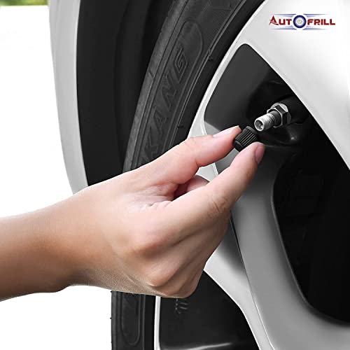 AUTOFRILL 10 Pcs Universal Stem Covers for Cars, SUVs, Bike and Bicycle, Trucks, Motorcycles Heavy-Duty, Airtight Seal Tire Valve Caps (Pack of 10, Black) - Image 5