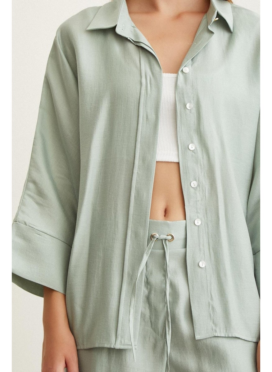 Never More Bat Sleeve Linen Shirt  - Image 5