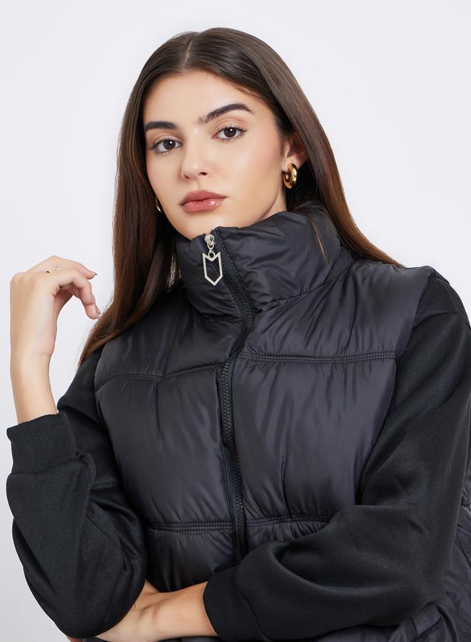 ستايلي جاكيت مبطن قصير بقصة عادية - Image 1