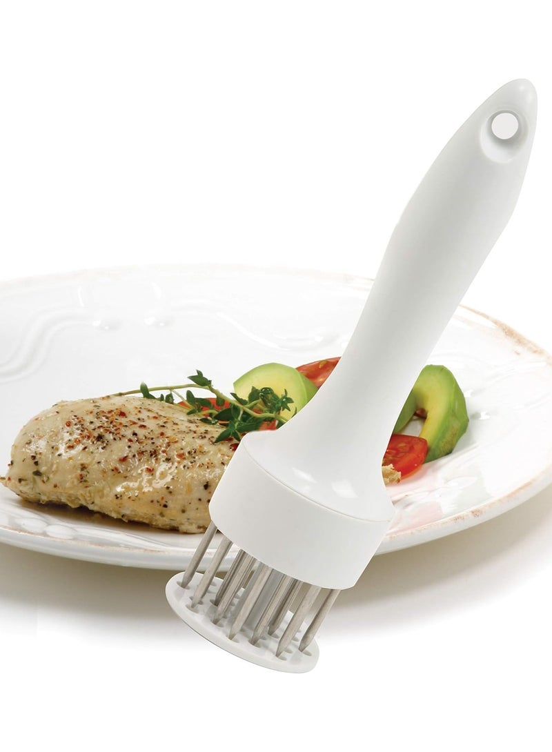 ON MART ON MART Meat Tenderizer, Stainless Steel Needle Meat Hammer Mallet Tool, Ultra Sharp Blade Meat Tenderizer Tool, Suitable for Tenderizing Chicken, Beef, Steak, Veal, Pork, Fish Cooking Machine for Kitchen (Black)  - Image 1