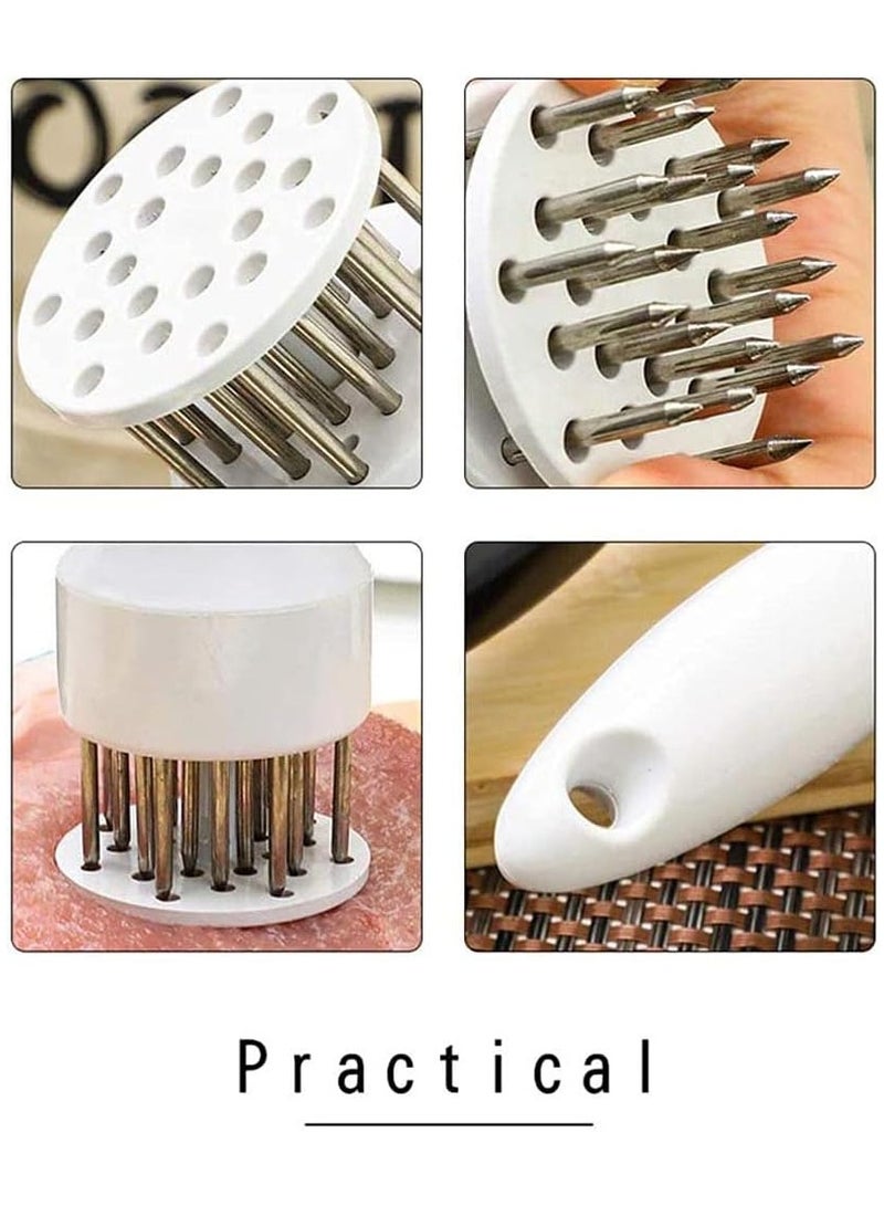 ON MART ON MART Meat Tenderizer, Stainless Steel Needle Meat Hammer Mallet Tool, Ultra Sharp Blade Meat Tenderizer Tool, Suitable for Tenderizing Chicken, Beef, Steak, Veal, Pork, Fish Cooking Machine for Kitchen (Black)  - Image 2