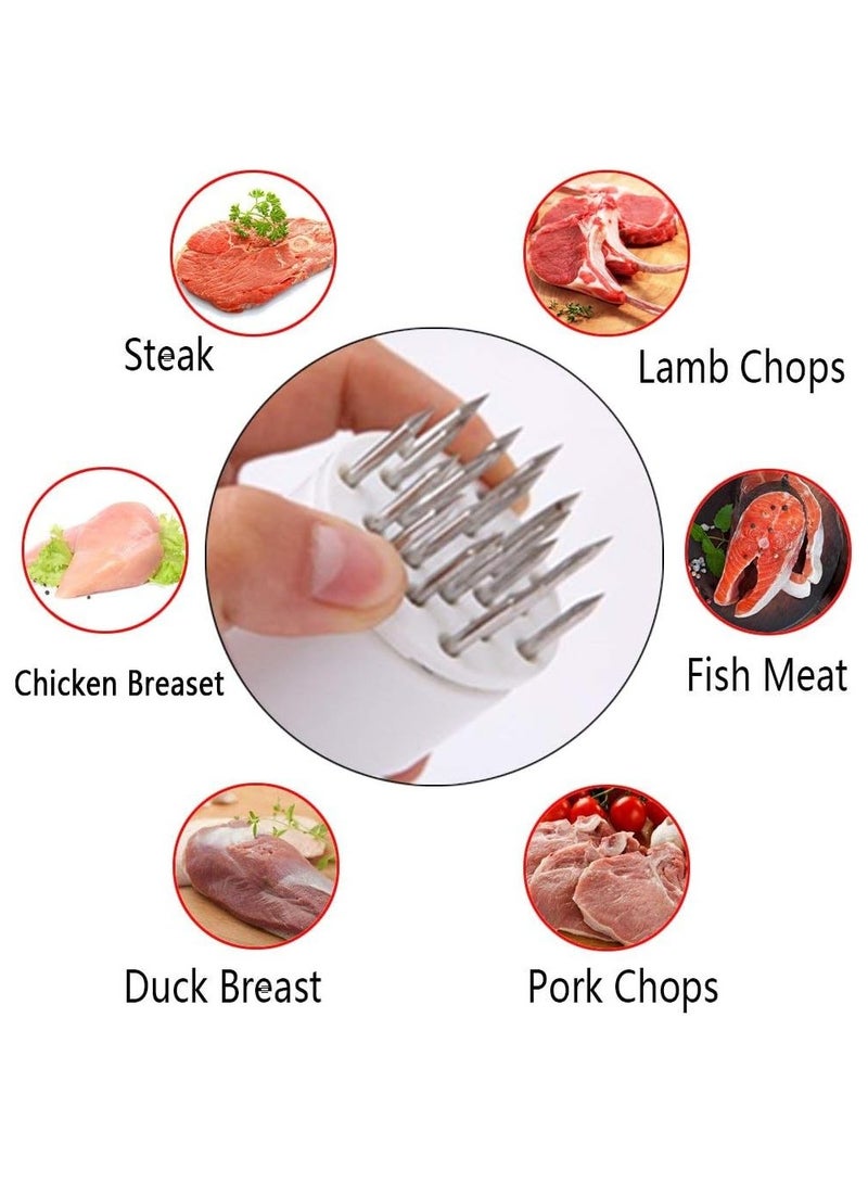 ON MART ON MART Meat Tenderizer, Stainless Steel Needle Meat Hammer Mallet Tool, Ultra Sharp Blade Meat Tenderizer Tool, Suitable for Tenderizing Chicken, Beef, Steak, Veal, Pork, Fish Cooking Machine for Kitchen (Black)  - Image 3