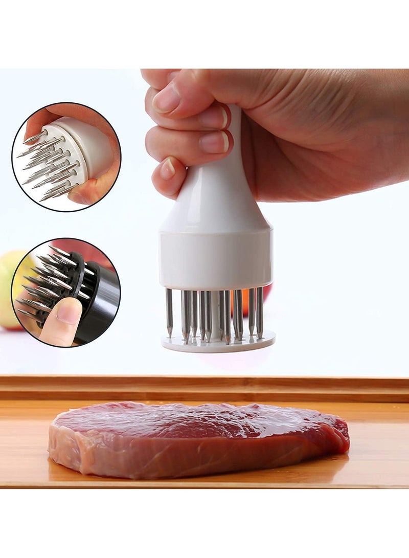 ON MART ON MART Meat Tenderizer, Stainless Steel Needle Meat Hammer Mallet Tool, Ultra Sharp Blade Meat Tenderizer Tool, Suitable for Tenderizing Chicken, Beef, Steak, Veal, Pork, Fish Cooking Machine for Kitchen (Black)  - Image 5