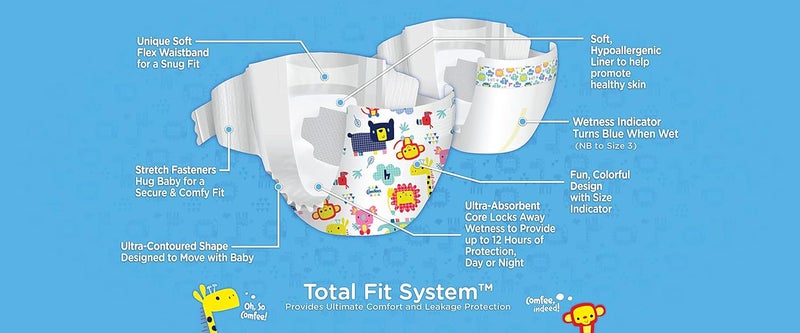 Comfees Baby Diapers for Newborns 42 Count Size N - Image 5
