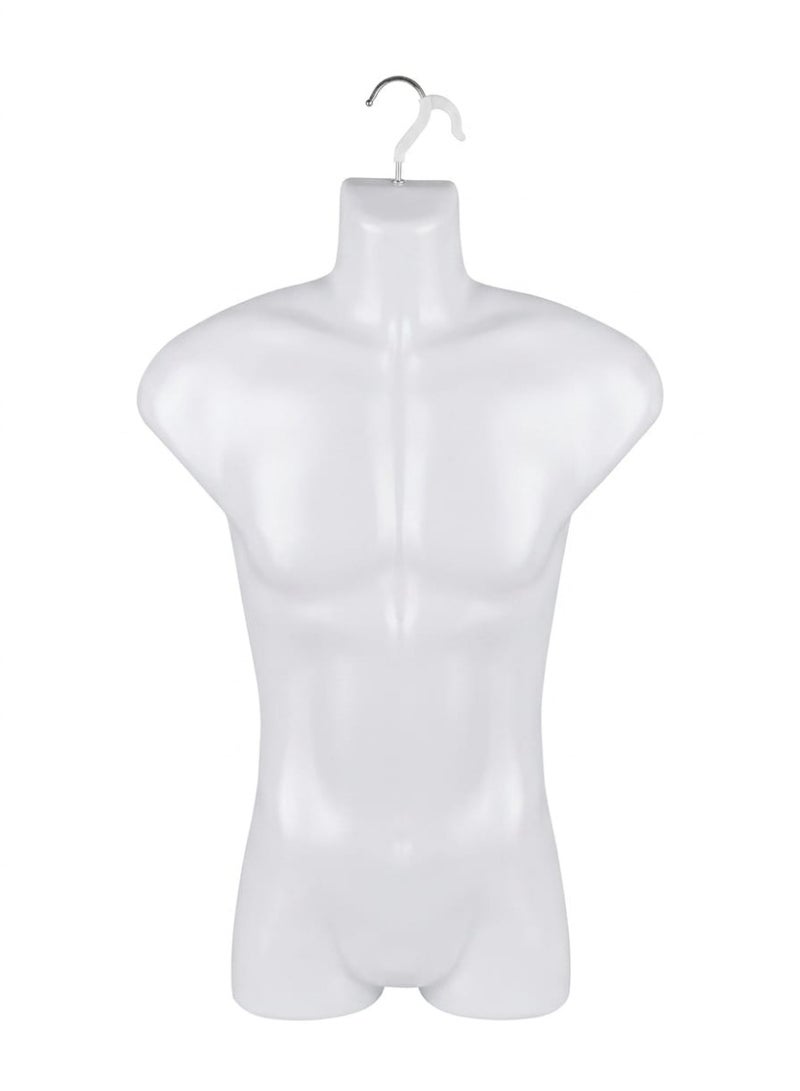 6 Pieces Plastic Male Chest Mannequin Set for Clothing Display - Image 2