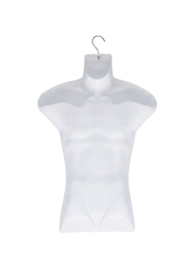 6 Pieces Plastic Male Chest Mannequin Set for Clothing Display - Image 3