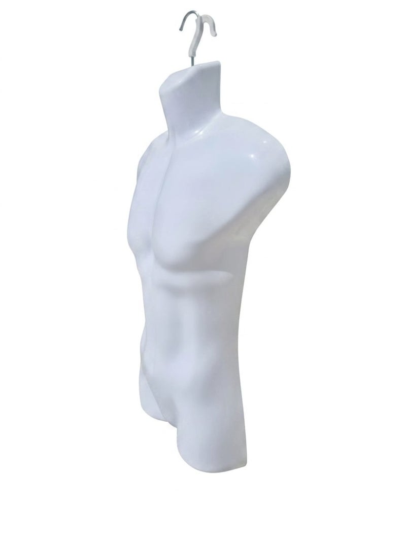 6 Pieces Plastic Male Chest Mannequin Set for Clothing Display - Image 4