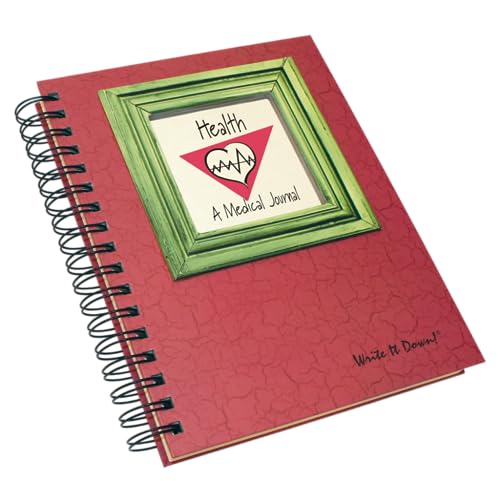 Write it Down series by Journals Unlimited, Guided Journal, Health, A Medical Journal, Full-size 7.5"x 9", Red Hard Cover, Made in USA - Image 2